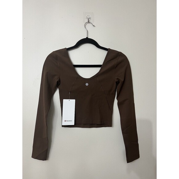 Lululemon Align Long Sleeve Top size 6 color Java NWT - Picture 2 of 2